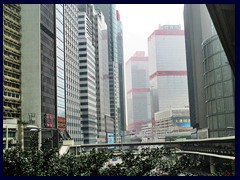 There are many skybridges in Central, that passes over the busy Connaught Road.